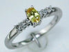 .38CT DIAMOND & AAA YELLOW SAPPHIRE 14KT WHITE GOLD OVAL & ROUND FRIENDSHIP RING