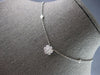 ESTATE .90CT DIAMOND 14KT WHITE GOLD 3D FLOWER BY THE YARD LOVE NECKLACE #27599
