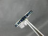 ESTATE 1.0CT AAA ROUND CUT SAPPHIRE 14KT WHITE GOLD CHANNEL ETERNITY RING #14054