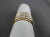 ESTATE WIDE 1.50CT DIAMOND 14K YELLOW GOLD 3 ROW WEDDING ANNIVERSARY RING #21688