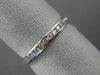 ESTATE .96CT DIAMOND 14KT WHITE GOLD 3D CLASSIC ETERNITY ANNIVERSARY RING #1636