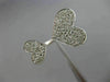 ESTATE WIDE .35CT DIAMOND 14KT WHITE GOLD 3D DOUBLE HEART MICRO PAVE LOVE RING