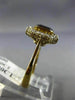 ESTATE 1.60CT DIAMOND & EMERALD CUT SAPPHIRE 18K YELLOW GOLD ENGAGEMENT RING 126