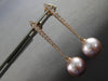 LARGE .43CT DIAMOND & AAA PINK SOUTH SEA PEARL 18K ROSE GOLD 3D JOURNEY EARRINGS