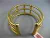 ESTATE LARGE .65CT DIAMOND 14K YELLOW GOLD MULTI ROW SQUARE CUFF BANGLE BRACELET