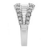 LARGE 1.89CT DIAMOND 18K WHITE GOLD ROUND & BAGUETTE GRADUATING ANNIVERSARY RING