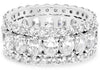 WIDE 6.86CT DIAMOND PLATINUM 3D OVAL AND ROUND CLASSIC ETERNITY ANNIVERSARY RING