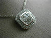 ESTATE LARGE .68CT DIAMOND 14KT WHITE GOLD 3D OCTAGON INVISIBLE PENDANT #21627