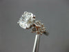 ESTATE LARGE 2.37CT DIAMOND 14KT WHITE GOLD OVAL & ROUND ENGAGEMENT RING #27137