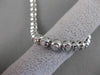 ESTATE 3.0CT ROUND DIAMOND 14K WHITE GOLD 3D CLASSIC BEZEL TENNIS BRACELET 11017