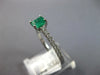 ESTATE .70CT DIAMOND & AAA EMERALD 18K WHITE GOLD SQUARE & ROUND ENGAGEMENT RING