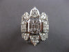 EXTRA LARGE 4.28CT DIAMOND 18KT WHITE GOLD 3D MULTI SHAPE FLOWER COCKTAIL RING