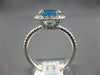 1.97CT DIAMOND & AAA BLUE TOPAZ 14KT WHITE GOLD 3D ROUND HALO ENGAGEMENT RING