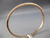 1.58CT DIAMOND 14KT ROSE GOLD 3 ROW CLASSIC PAVE SEMI ETERNITY BANGLE BRACELET