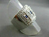 ESTATE LARGE 2.94CT DIAMOND & AAA SAPPHIRE 14KT WHITE GOLD RING SIMPLY STUNNING