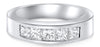 1.0CT DIAMOND 14KT WHITE GOLD PRINCESS 5 STONE CHANNEL ETOILE ANNIVERSARY RING