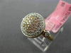 ESTATE WIDE .52CT WHITE & PINK DIAMOND 18KT WHITE & ROSE GOLD 3D ROUND LOVE RING