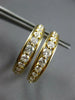 ESTATE 1.0CT DIAMOND 14KT YELLOW GOLD CLASSIC GRADUATING HOOP HANGING EARRINGS