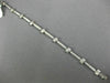 ANTIQUE WIDE 1.16CT DIAMOND 14KT WHITE GOLD MATTE FLOWER TENNIS BRACELET #18276