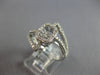 WIDE .53CT DANCING DIAMOND 14KT WHITE GOLD 3D ROUND SQUARE OCTAGON FUN RING