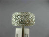 WIDE 1.50CT DIAMOND 14KT WHITE GOLD 3D MILGRAIN SEMI ETERNITY ANNIVERSARY RING