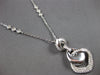 LARGE .67CT DIAMOND 14KT WHITE GOLD SQUARE LOVE KNOT BY THE YARD FUN NECKLACE