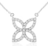 .23CT DIAMOND 14KT WHITE GOLD 3D ROUND DOUBLE INFINITY CRISS CROSS LOVE NECKLACE