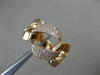 ESTATE LARGE .40CT ROUND DIAMOND 18KT ROSE GOLD 3D OPEN LINK LOVE KNOT FUN RING