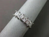 ESTATE WIDE 1.04CT DIAMOND 14K WHITE GOLD 5 STONE PRINCESS ANNIVERSARY RING 1625
