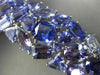 ESTATE MASSIVE 82.92CT TANZANITE 18KT WHITE GOLD 3D MULTI SHAPE TENNIS BRACELET