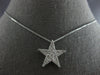 ESTATE .60CT DIAMOND 14K WHITE GOLD 3D CLASSIC STAR LOVE FLOATING PENDANT #27842
