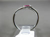 ESTATE WIDE .72CT DIAMOND & AAA RUBY 18KT WHITE GOLD 3D CLASSIC DOUBLE LEAF RING