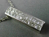 ESTATE LARGE 1.60CT DIAMOND 14KT WHITE GOLD INVISIBLE RECTANGULAR PENDANT #18131