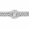 EXTRA LARGE 15.59CT DIAMOND 18K WHITE GOLD ROUND & BAGUETTE CUFF TENNIS BRACELET
