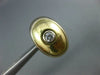 ESTATE LARGE .24CT DIAMOND 14KT 2 TONE GOLD OVAL SOLITAIRE CLIP ON EARRINGS #708