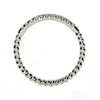 ESTATE .14CT DIAMOND 18KT WHITE GOLD 3D CLASSIC ROUND ROPE ANNIVERSARY RING