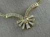 ESTATE 1.11CT DIAMOND 18KT YELLOW GOLD FIGARO FLOWER ITALIAN LINK NECKLACE #656