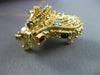 ANTIQUE LARGE .52CT MULTI GEM 14K YELLOW GOLD HANDCRAFTED PIANO PENDANT #26439