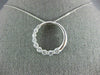 ESTATE 1.32CT DIAMOND 14KT WHITE GOLD 3D CIRCLE OF LIFE JOURNEY PENDANT #2052