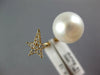 ESTATE .12CT DIAMOND & AAA SOUTH SEA PEARL 18KT YELLOW GOLD 3D CLASSIC STAR RING