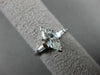 ESTATE WIDE .95CT DIAMOND MARQUISE 14K WHITE GOLD 3 STONE ENGAGEMENT RING #22182