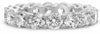 ESTATE LARGE 4.54CT DIAMOND 14K WHITE GOLD 3D ETERNITY WEDDING ANNIVERSARY RING