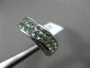 ESTATE WIDE 2.72CT DIAMOND & AAA GREEN AMETHYST 14K WHITE GOLD 3D X RAINBOW RING