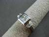ESTATE WIDE .75CT DIAMOND 18KT WHITE GOLD INVISIBLE PRINCESS SQUARE RING #22114