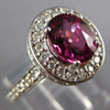 LARGE 2.36CT DIAMOND & AAA PINK TOURMALINE 14KT WHITE GOLD OVAL ENGAGEMENT RING