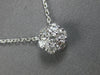ESTATE .80CT DIAMOND 14KT WHITE GOLD 3D FLOWER BY THE YARD LOVE NECKLACE #27835