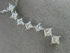 ESTATE .95CT PRINCESS CUT DIAMOND 14KT WHITE GOLD 7 STONE JOURNEY PENDANT #18529
