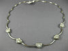 ANTIQUE .77CT DIAMOND 14K WHITE GOLD MULTI LOVE HEART MILGRAIN NECKLACE #5207