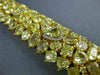 LARGE 52.92CT WHITE & FANCY YELLOW DIAMOND 18KT TWO TONE GOLD 3D TENNIS BRACELET