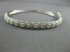 ANTIQUE 1.85CT ROUND DIAMOND 18KT WHITE GOLD CLASSIC FILIGREE BANGLE BRACELET